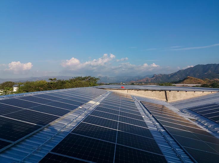 Sistema solar conectado a Red CYME Choluteca